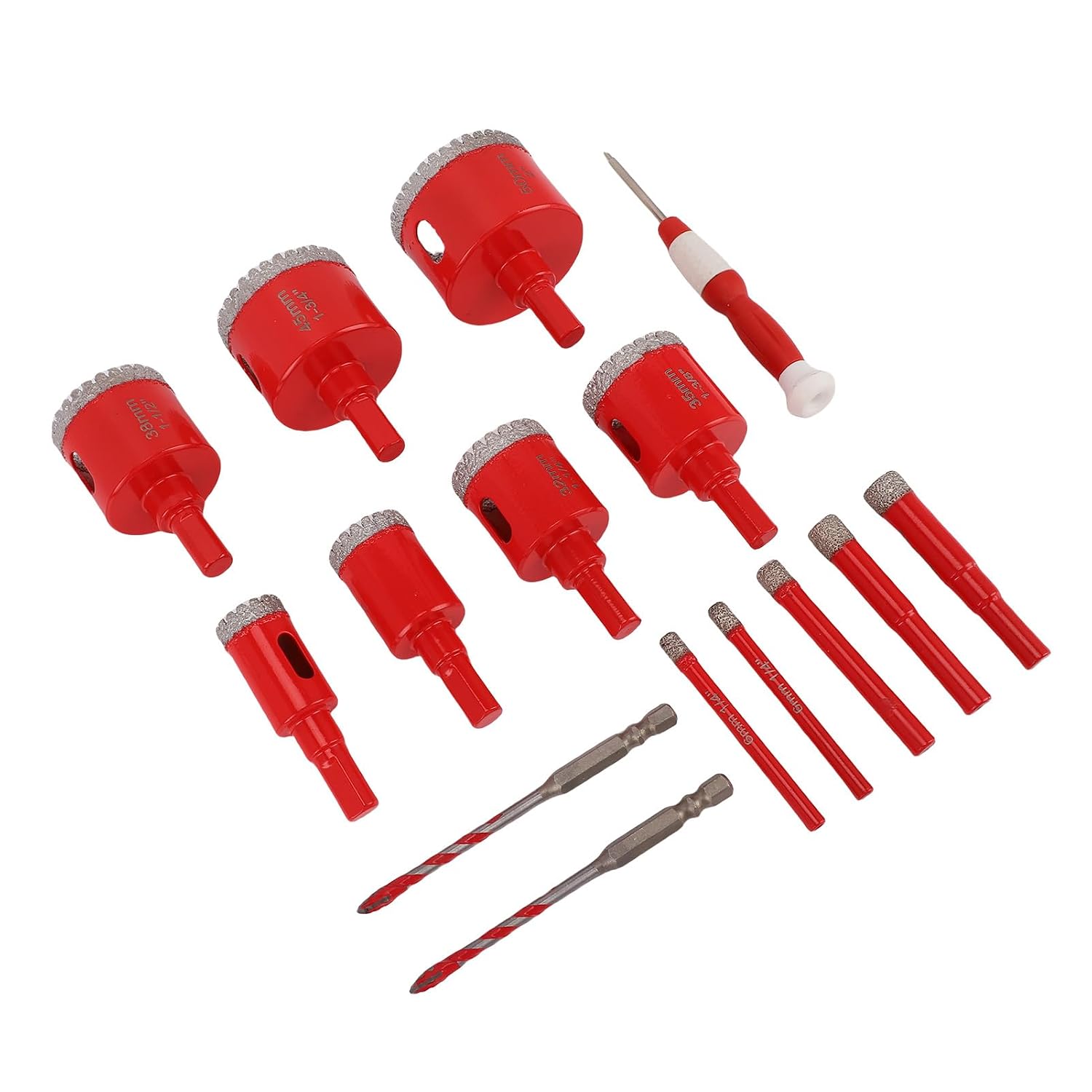 Gelötetes Diamantkernbohrer-set Für Fliesen Und Glas, 1/4 Bis 2 Zoll
