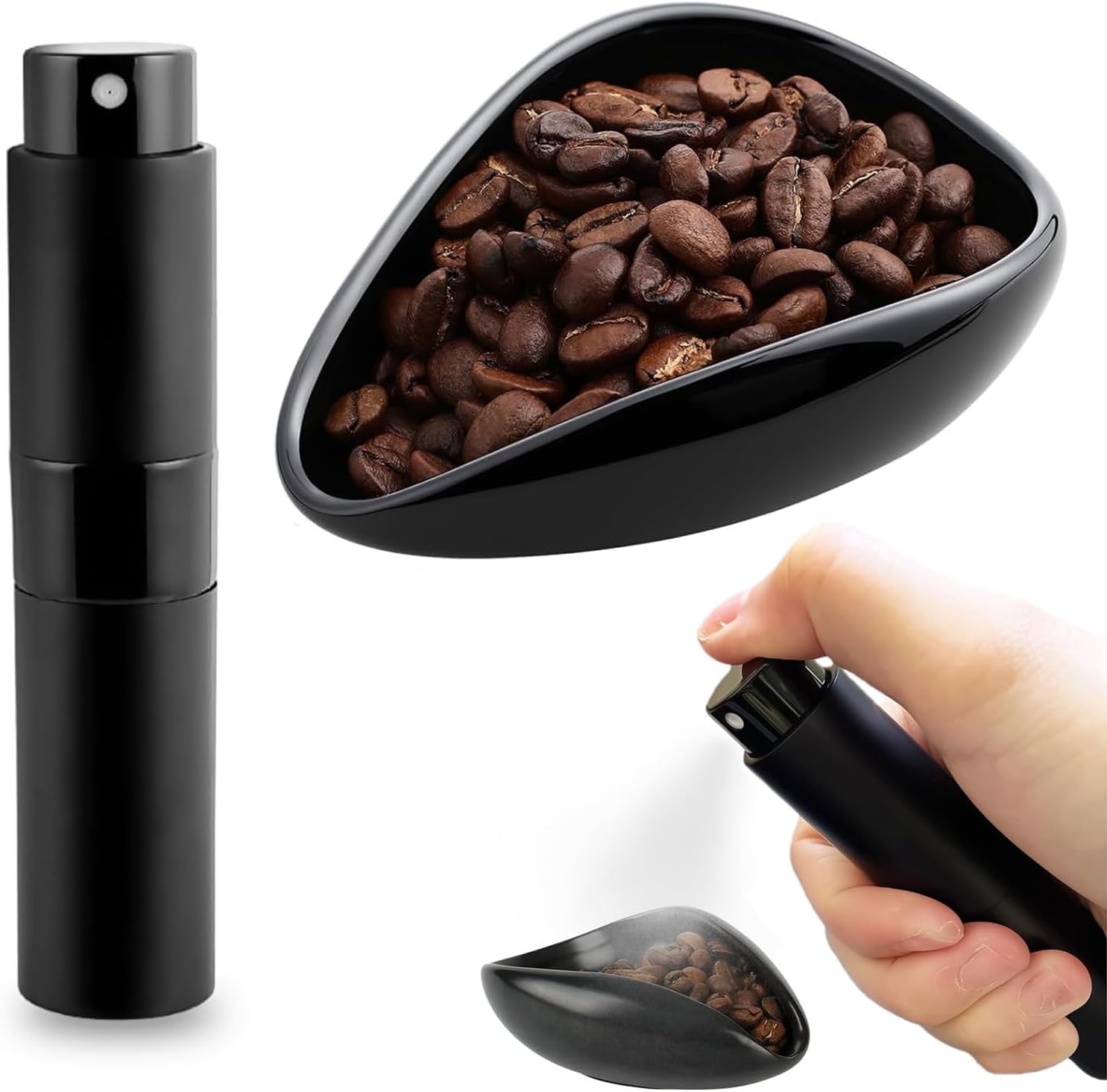 Kaffeebohnen-messbecher, Messschale Aus Porzellan Mit Rdt-sprühflasche, Messtablett, Geschenk Für Kaffeeliebhaber