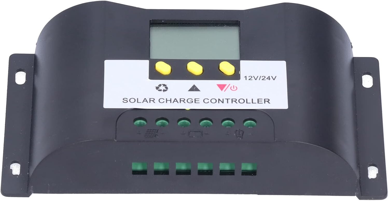Intelligenter Solarladeregler, Abs-solarpanelregler, 12 V/24 V, Lcd-display, Automatische Timer-modi, Usb-ausgang Zum Laden Von Akkus Und Zum Anschluss Von Gleichstrom