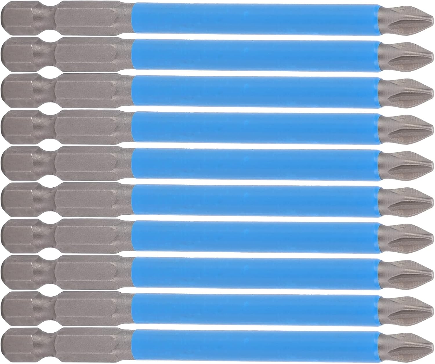 10 Stück Ph2-kreuzschlitzschraubendreherbits, 90 Mm, Magnetisch, Rutschfest