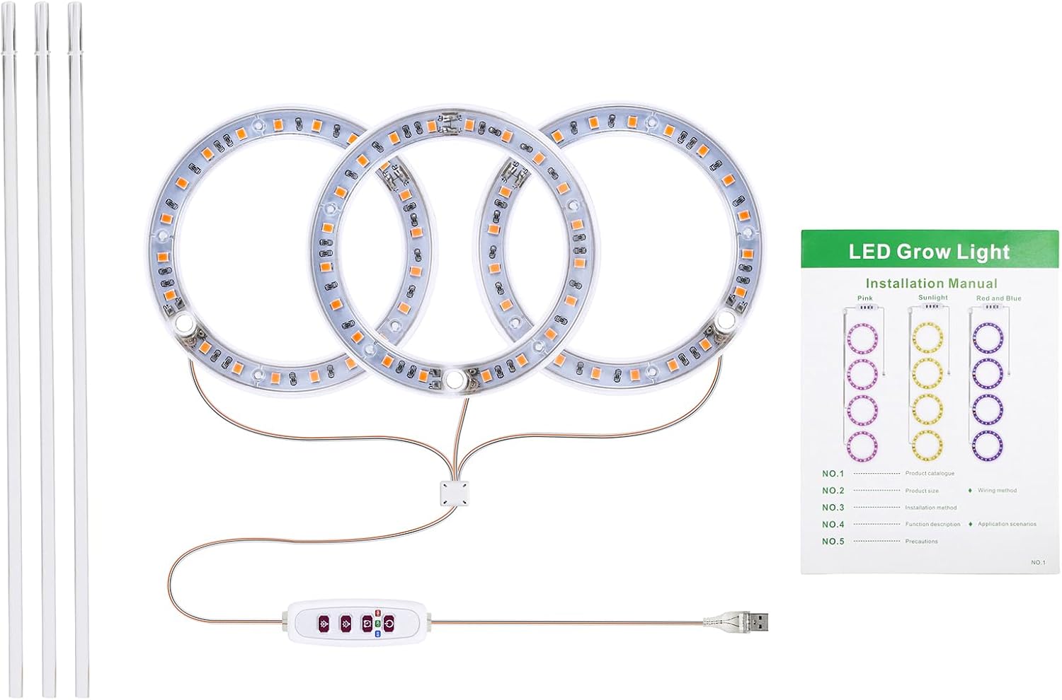 Led-pflanzenlampe, Komplett Mit 20 Leds In Abs/pc, Für