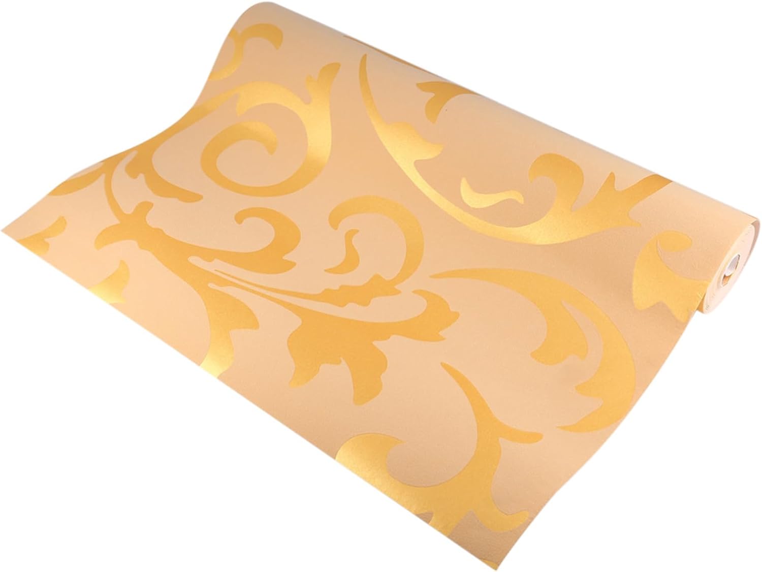 Goldene Barock-3d-damast-tapete Zum Selbstkleben