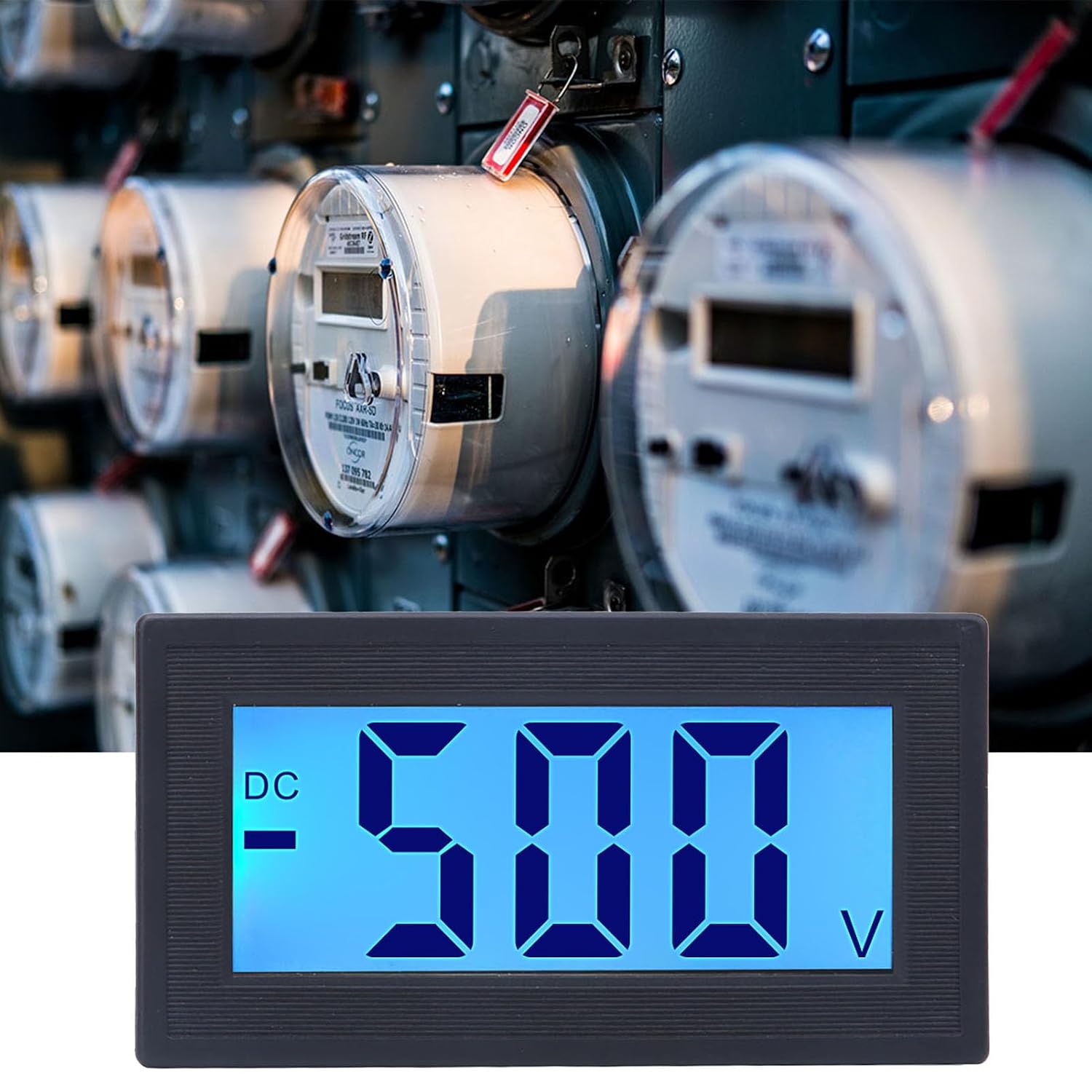 Digitales Voltmeter Dc 0-500v, Hintergrundbeleuchtetes Lcd-display