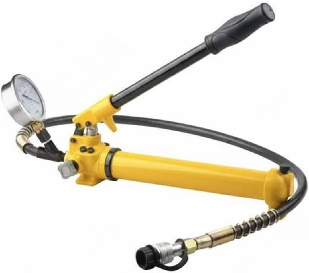 Hochdruck-handhydraulikpumpe, Robustes Industriewerkzeug, Baumaschinen, Konstruktion Aus Kohlenstoffstahl Mit Verbesserter Abdichtung, Cp-390 Handpumpe Mit Manometer