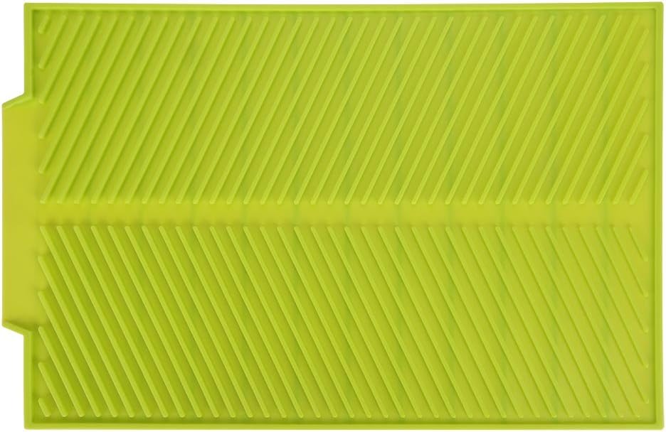Silikon-küchenmatte, Rechteckige Abtropfmatte, 39 X 25 Cm, Rutschfest, Rollbar, Für Spülbecken, Kaffeemaschine, Kühlschrankablage, Schubladeneinlage