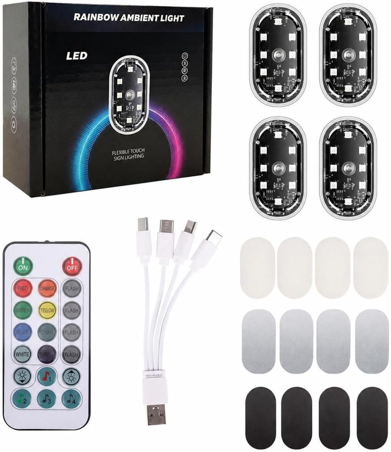 Led-ambientebeleuchtung Fürs Auto Ferngesteuerte Leselampe Für Auto, Innenraum, Kofferraum Und Fahrerkabine