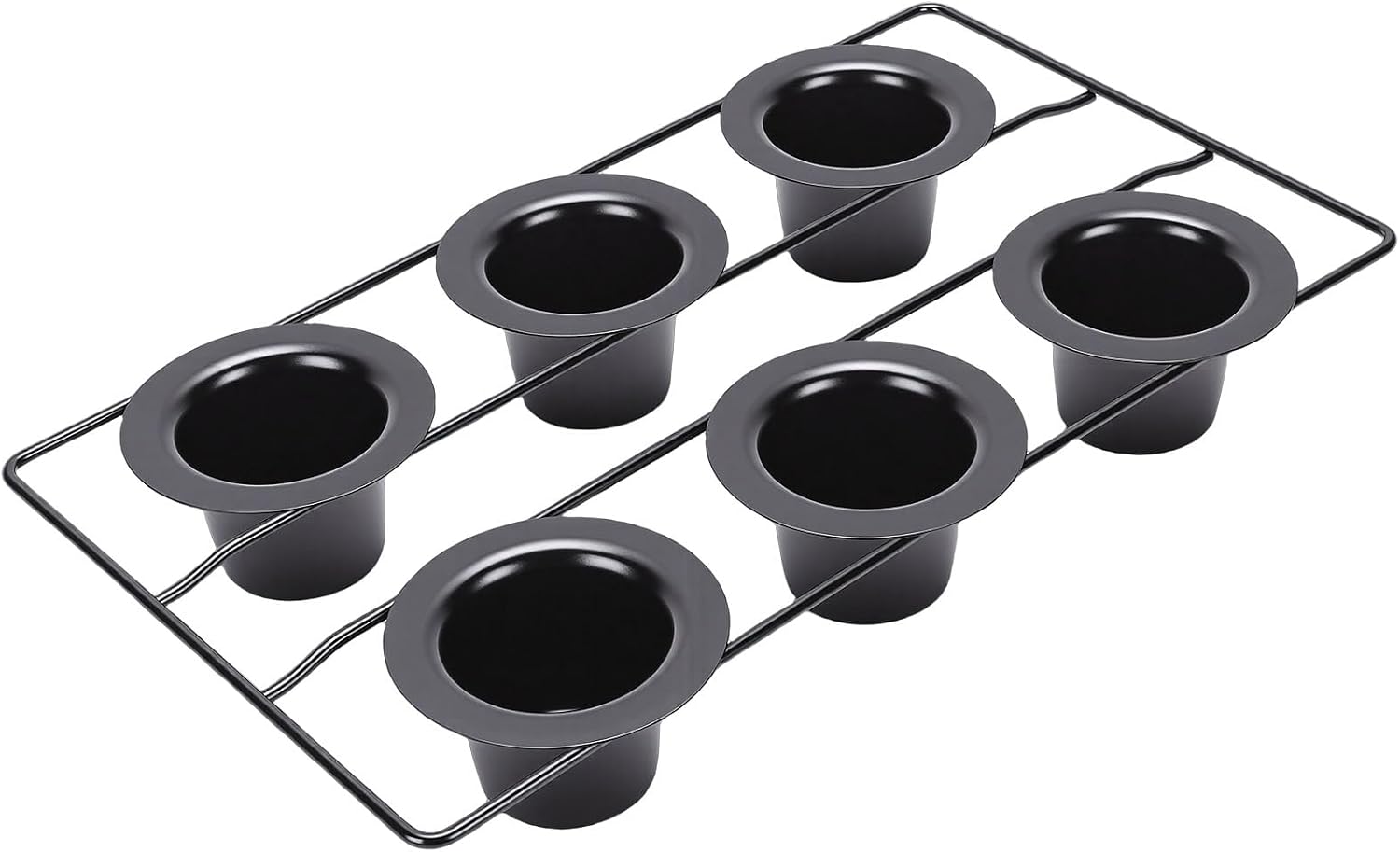 Popover-form Aus Kohlenstoffstahl, 6 Mulden, Antihaftbeschichtet