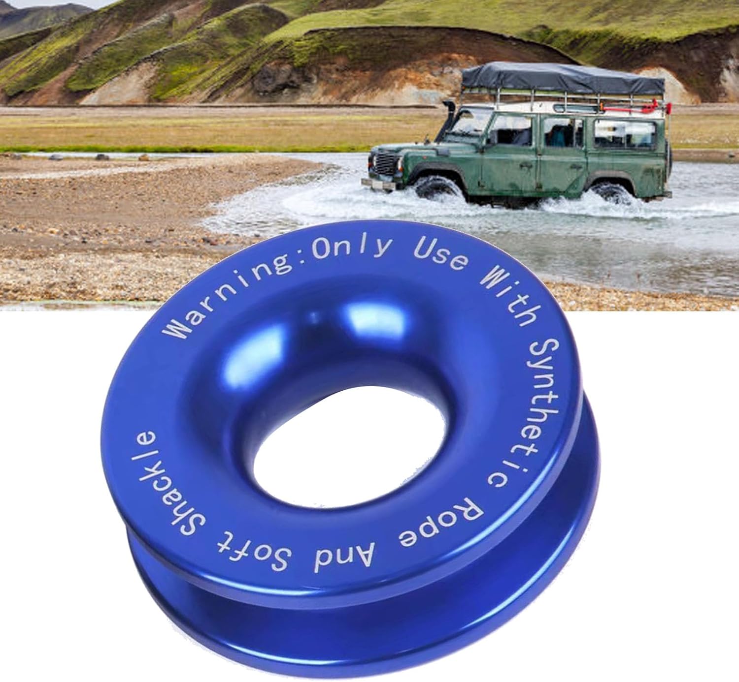 Seilwinden-bergerolle, Kompatibel Mit Suvs, Utvs, Atvs, Geländefahrzeugen Und Lkws, Seilring Aus Synthetikmaterial, Weicher Bergegurt, Zubehör (blau)