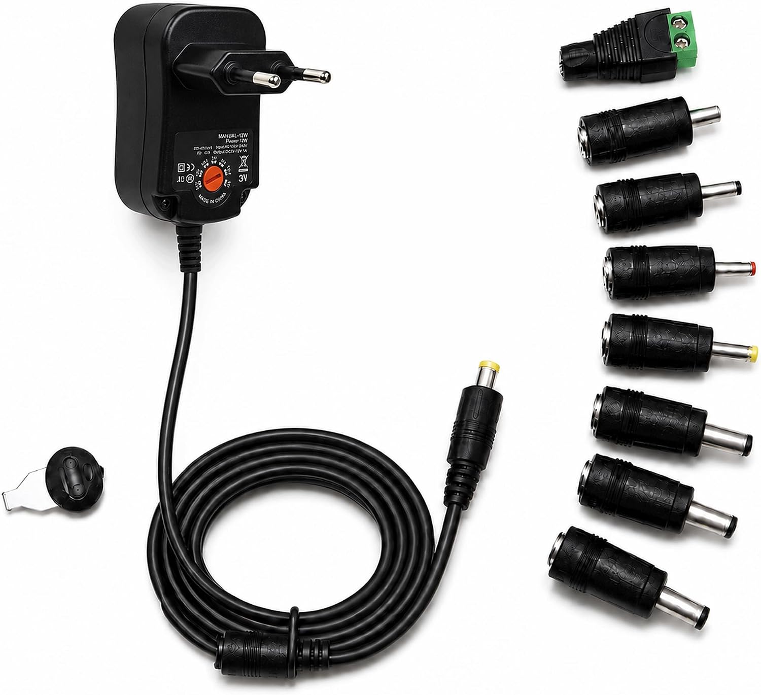 Universelles Ac/dc-netzteil 36w, Einstellbar 12v 1,2a, Ladegerät Mit Austauschbaren Steckern, Universelles Netzteil Für Leds, Router, Lautsprecher Und Elektronische Geräte