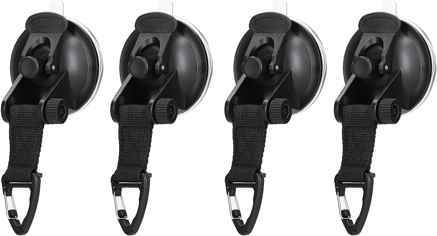 Hochleistungs-saugnapfhalter, Runder Knopf, 4er-pack (schlaufe)