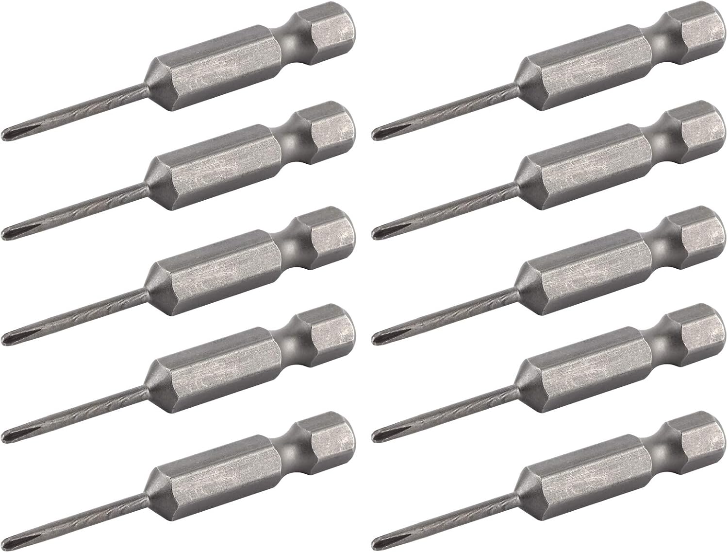 10 Stück Elektrische Schraubendreherbits, 2 Mm Magnetisches Kreuzschlitz