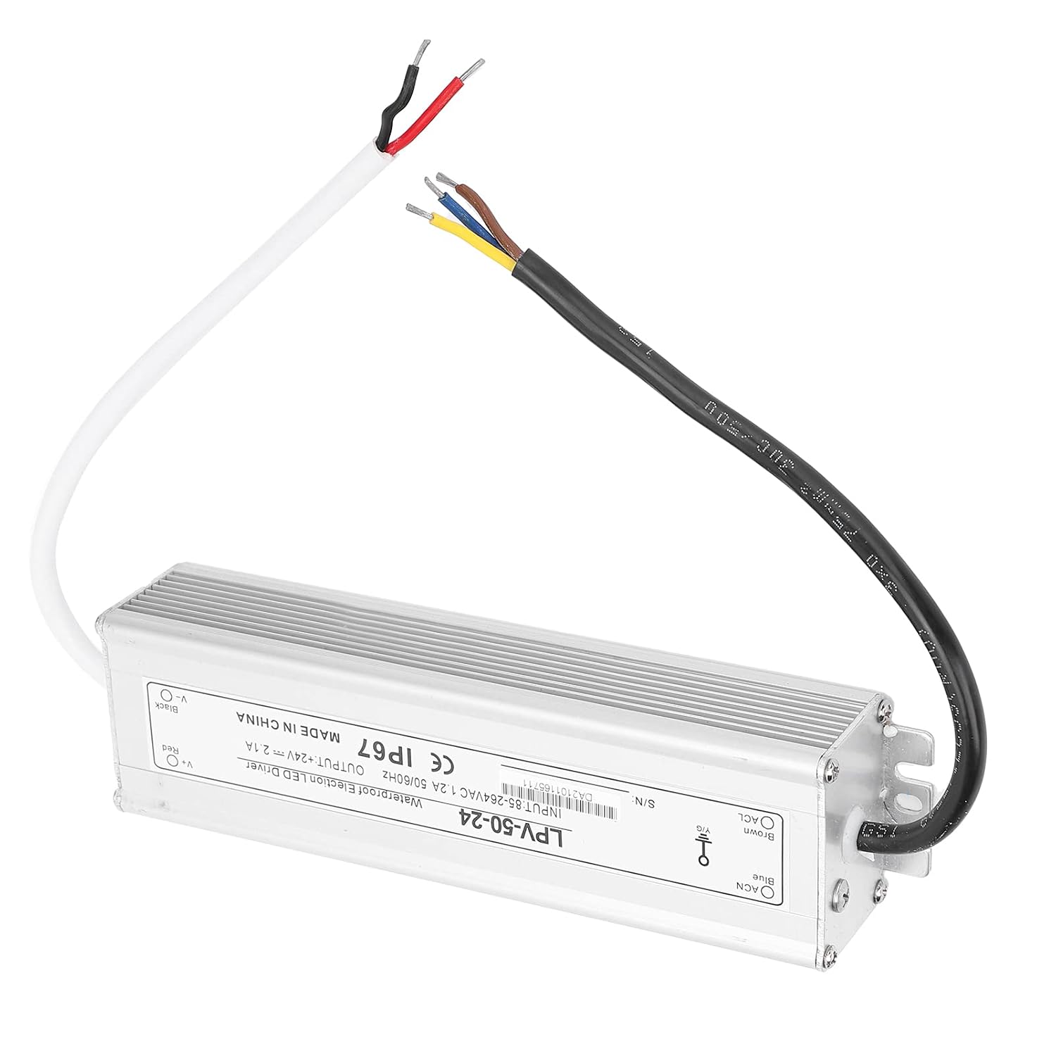 24v 50w Ip67 Wasserdichtes Led-netzteil, Aluminiumlegierung