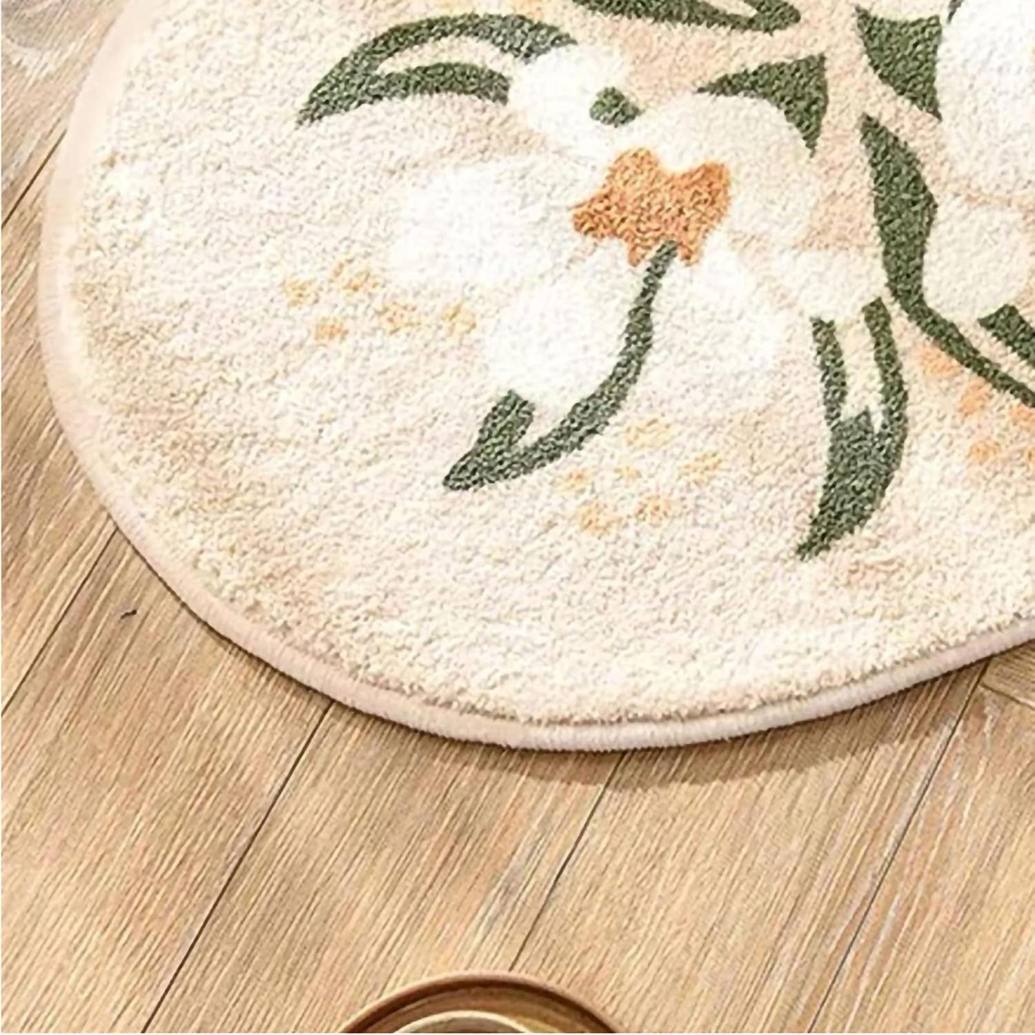 Wasserabsorbierende Badematte, Weiche, Florale Polyester-badematte, Schnelltrocknend, Rutschfest, Für Küche, Schlafzimmer, Wohnzimmer, Innenbereich