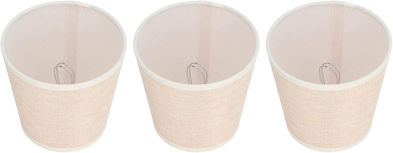Lampenschirm Für Kronleuchter, Kleiner Leinenlampenschirm, Leichtes Und Sicheres Design Mit Metallclips Für Tischlampe, Kronleuchter, Wandleuchte