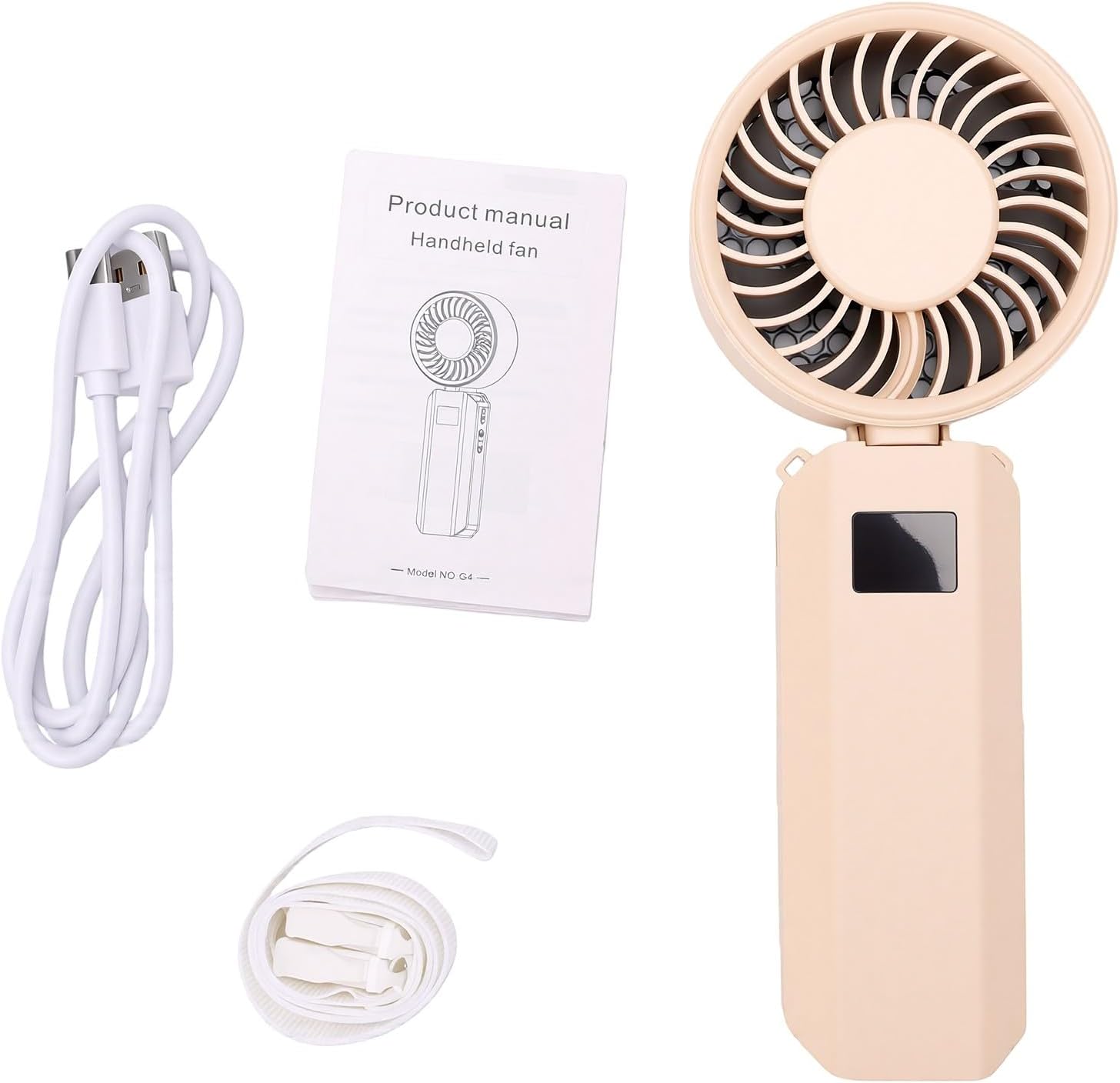 Tragbarer Ventilator Mit Led-anzeige, 3er-pack, Faltbar