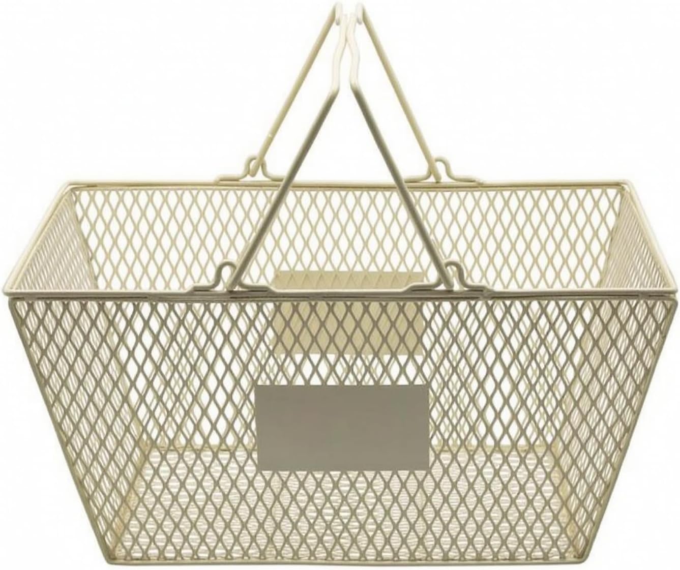 Ergonomischer Aufbewahrungskorb Aus Metall, Beige