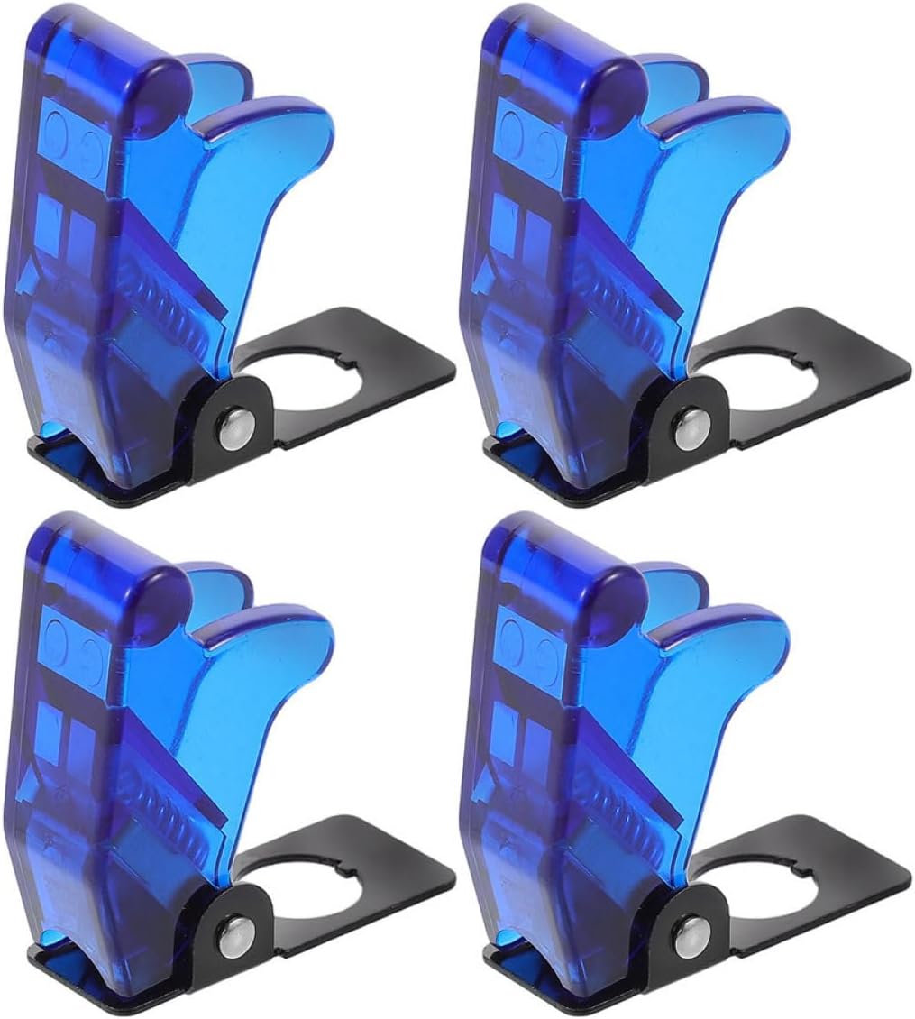 Mehrzweck-schutzabdeckung Für Schalter, 12 Mm Lochdurchmesser, Blauer Kunststoff-wippschalter, 4 Stück Für Auto, Pkw Und Lkw