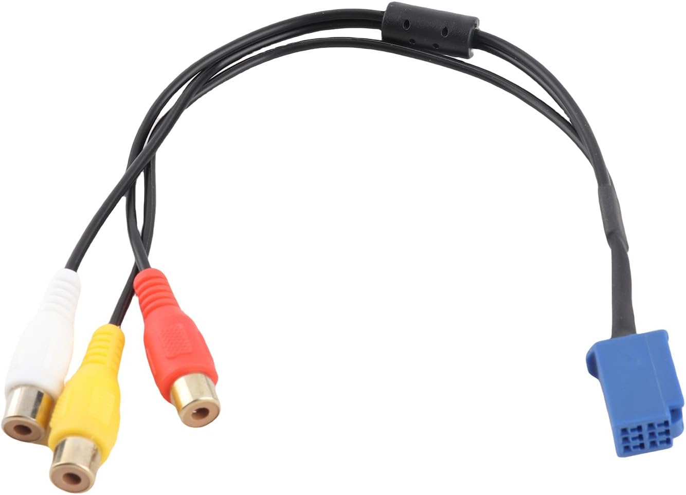 Kfz-adapterkabel Vtr 6-polig Blauer A/v-anschluss Direkter Ersatz Für Dvd- Und Navigationssysteme Videoanschluss Für Reibungslose Wiedergabe Kompatibel Mit Geräten
