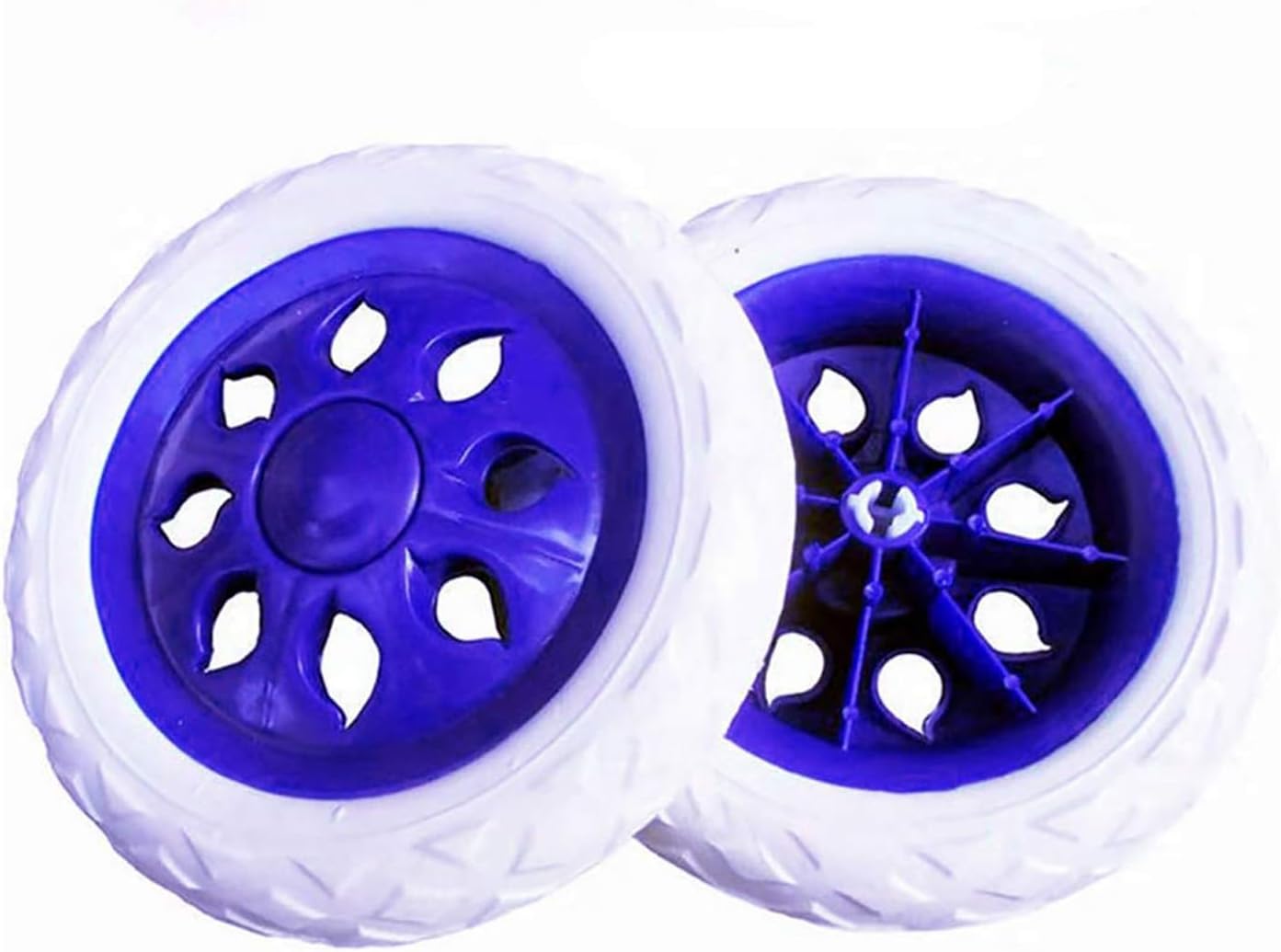 Set Mit 2 Ersatzrädern Für Einkaufswagen – Blau – 15,2 Cm Durchmesser
