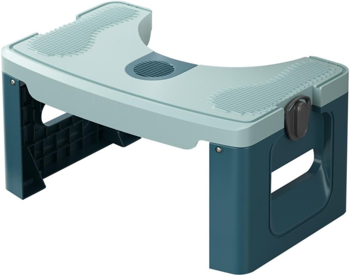 Tragbarer Pp-toilettenhocker Mit Rutschfester Oberfläche, Platzsparender Hocker (blau)