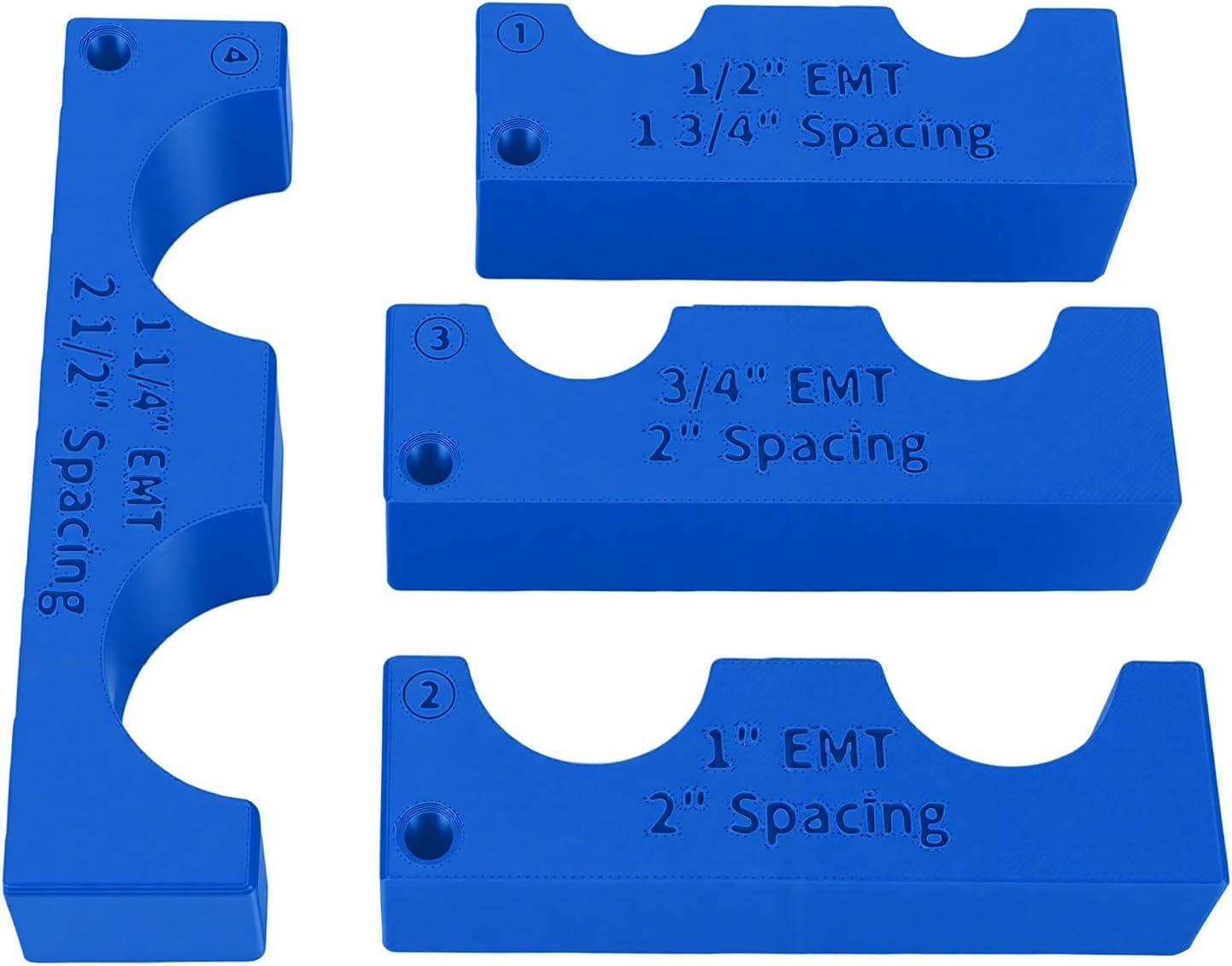 4 Magnetische Rohrabstandshalter, 4 Größen, Emt-werkzeug, Blau