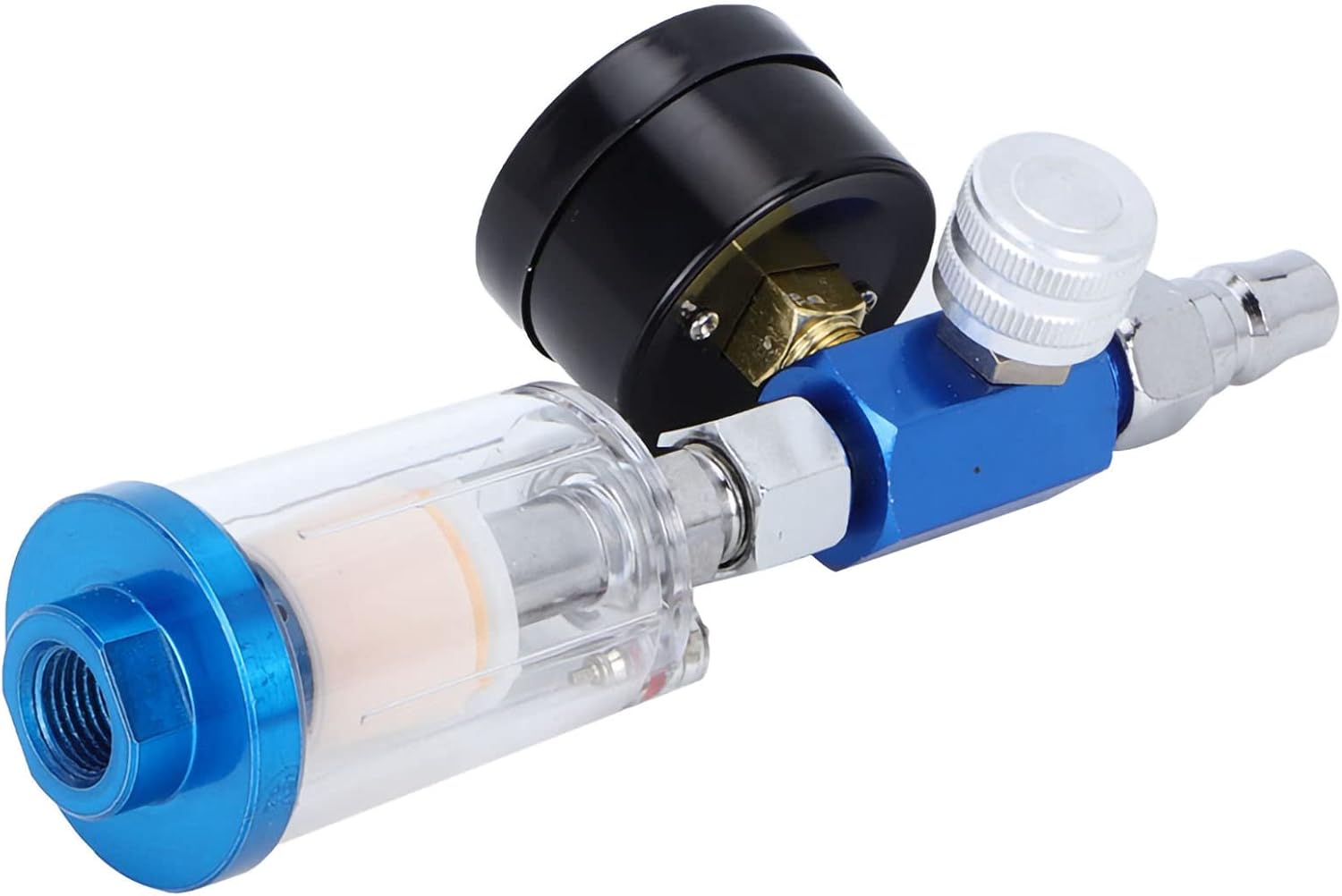 1/4-zoll-druckluftregler Mit Wasser- Und Ölabscheiderfilter Für Farbspritzpistolen, Filtert Feste Verunreinigungen Und Kondenswasser