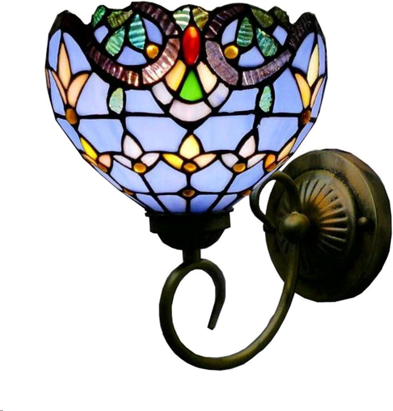 Vintage-wandleuchte Aus Farbigem Glas
