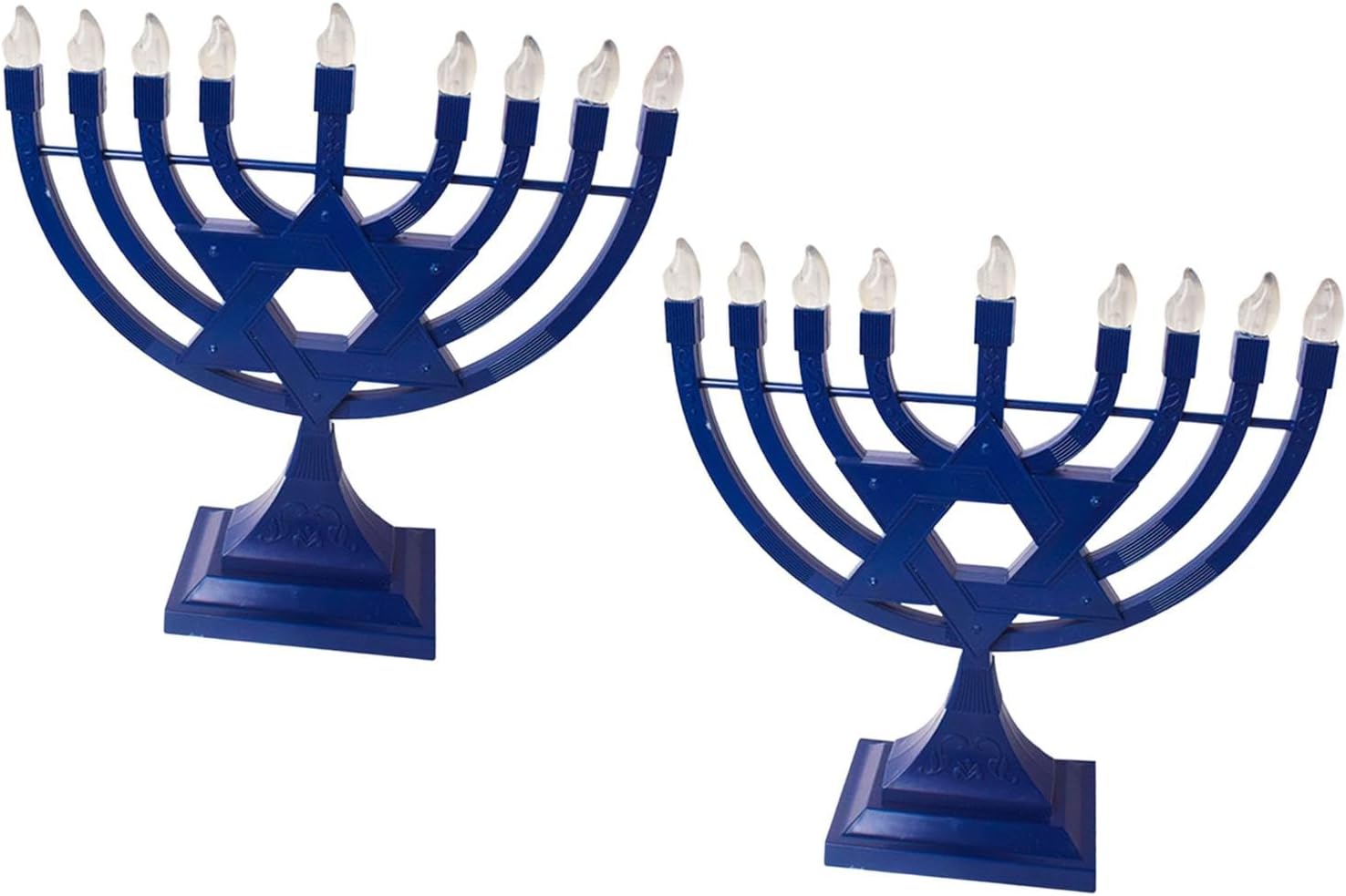 Chanukka-nachtlicht, Neunköpfige Nachttischlampe, Dekoration Für Kleiderschrank, Studentenwohnheim, Schlafzimmer, Büro Oder Regal, 2 Stück