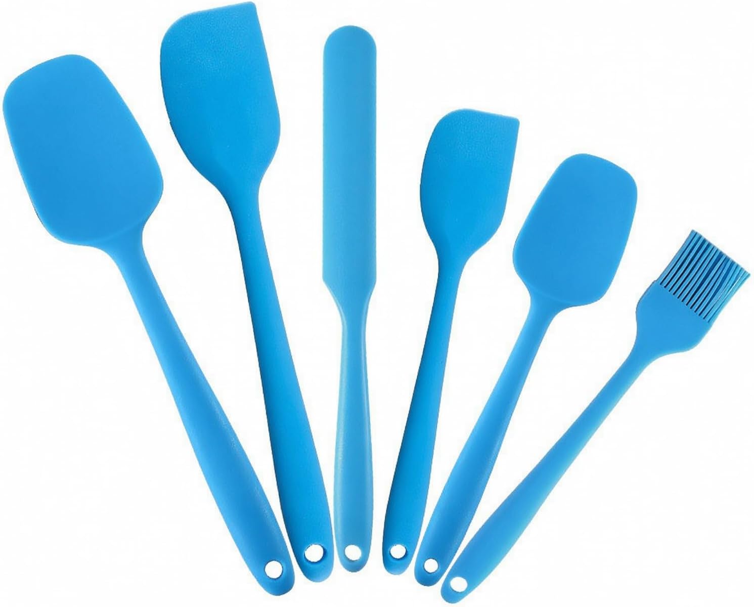 6-teiliges Silikonspatel-set, Blau