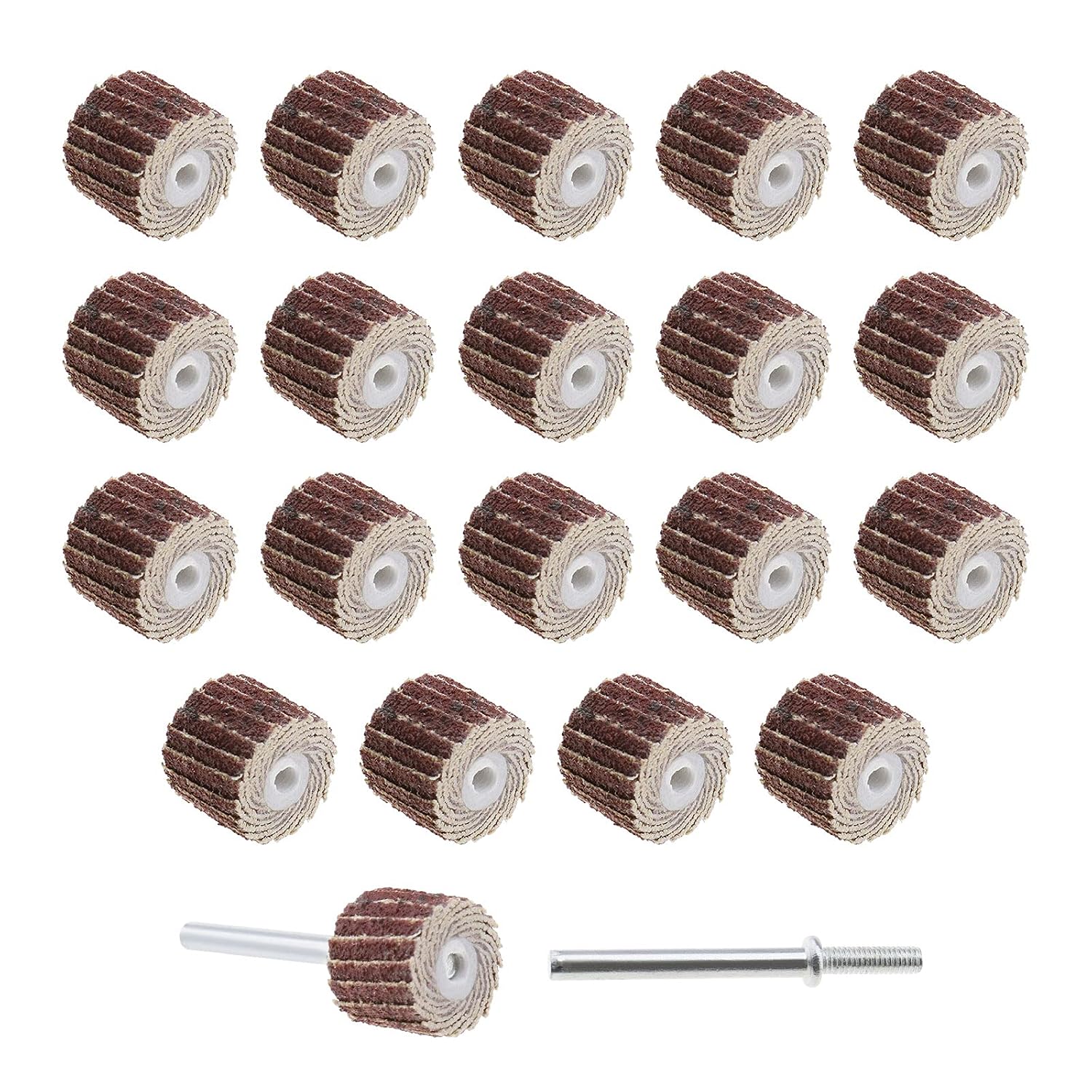 Packung Mit 20 Schleifscheiben, Körnung 80, Für Rotationswerkzeuge Mit Langem Griff Und 13 X 12 X 3 Mm Dorn