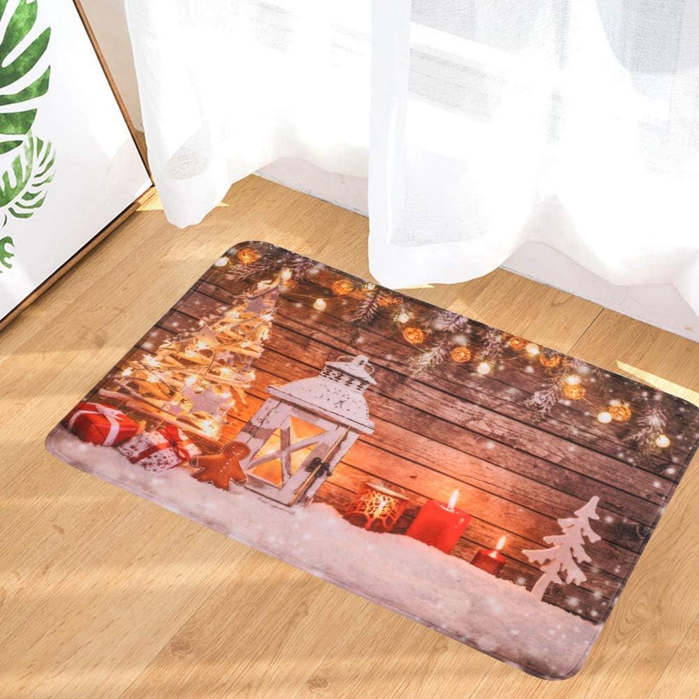 Rutschfeste Und Saugfähige Flanell-fußmatte Für Weihnachten, Eingangsbereich, Küche, Bad, Schlafzimmer, Als Festliche Willkommensmatte Und Dekoration Für Zuhause
