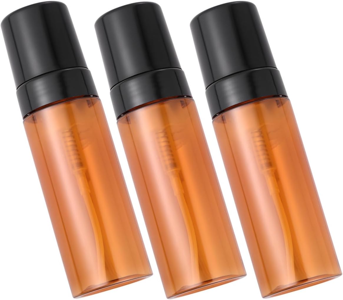 3 Stück 150 Ml Wiederbefüllbare Pet/pp-schaumstoff-pumpflaschen, Braun