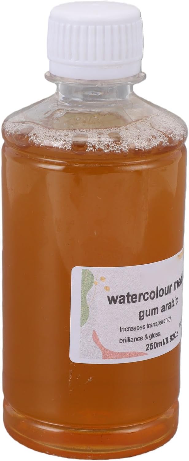 Flüssiger Arabischer Radiergummi 250 Ml – Aquarellfarbenzusatz – Verbessert Die Transparenz, Verlangsamt Das Trocknen, Optimiert Den Farbfluss, Vielseitig Verdünnbar, Ideal Für Skizzen Im Freien