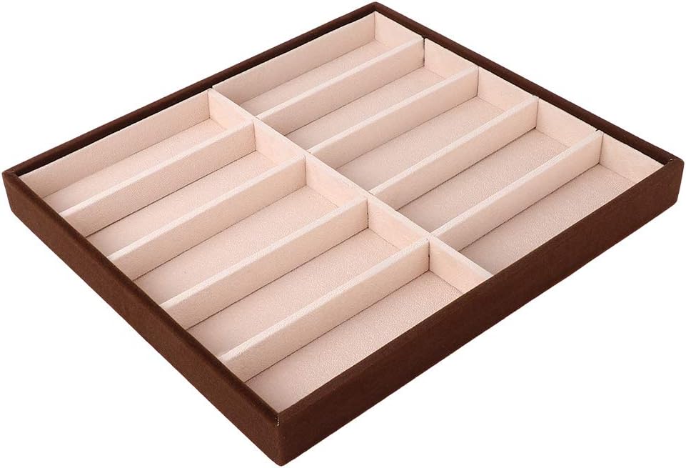 Brillen-schubladenorganizer Mit 10 Fächern, Moderne Aufbewahrungsbox Für Brillen, Schmuck Und Uhren, Braun