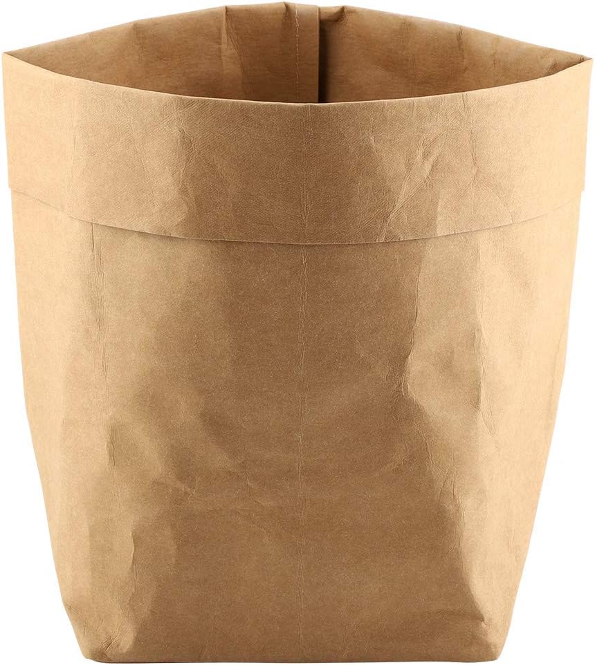 Braune Kraftpapiertüte, Wiederverwendbarer Behälter Für Blumentopfdeckel, Zur Aufbewahrung Im Garten Und Zur Blumendekoration