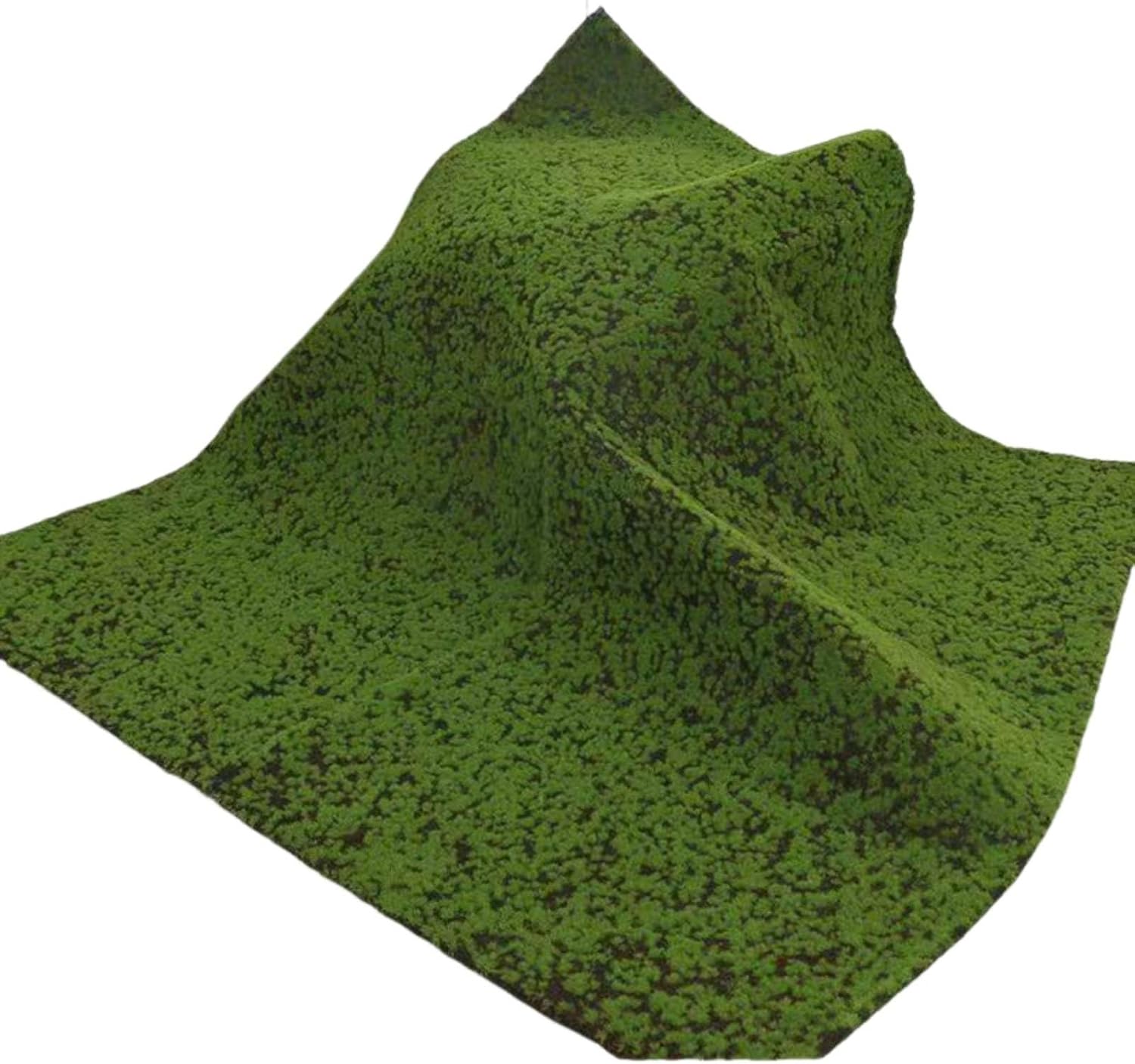 Dekoratives Grünpaneel, Künstliche Flechtenmatte, Synthetisches Laub, Moosimitat, Gepflegtes Erscheinungsbild, 1 M X 1 M, Moos Auf Braunem Hintergrund