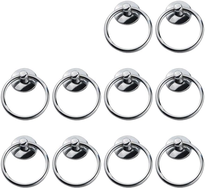 10 Küchenschrankknöpfe Aus Zinklegierung, 54 Mm (chrom)