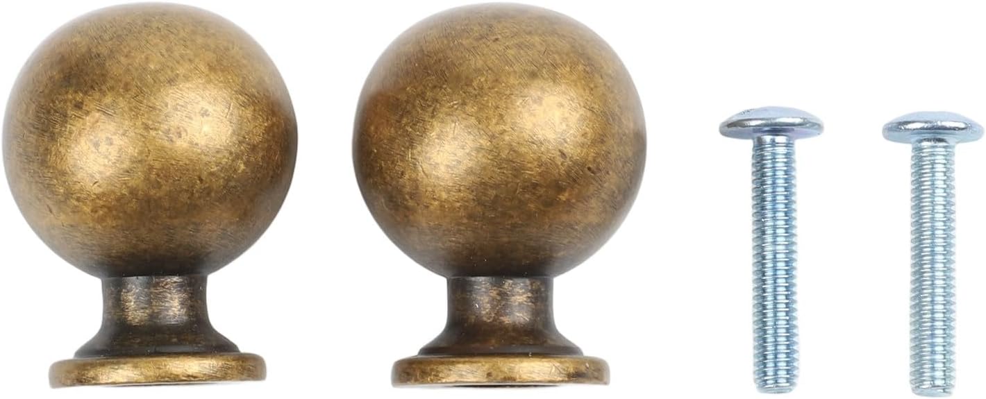 Runder Küchenschrank, 0,95 Zoll, Bronze-finish (old Yellow Flower)