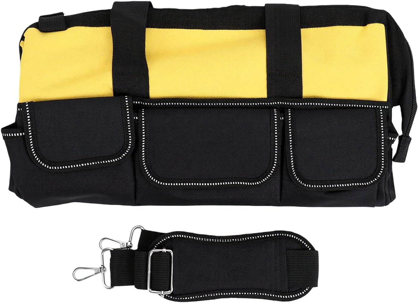Robuste Werkzeugtasche, 25 Taschen, Weiches Gelbes Oxford-gewebe