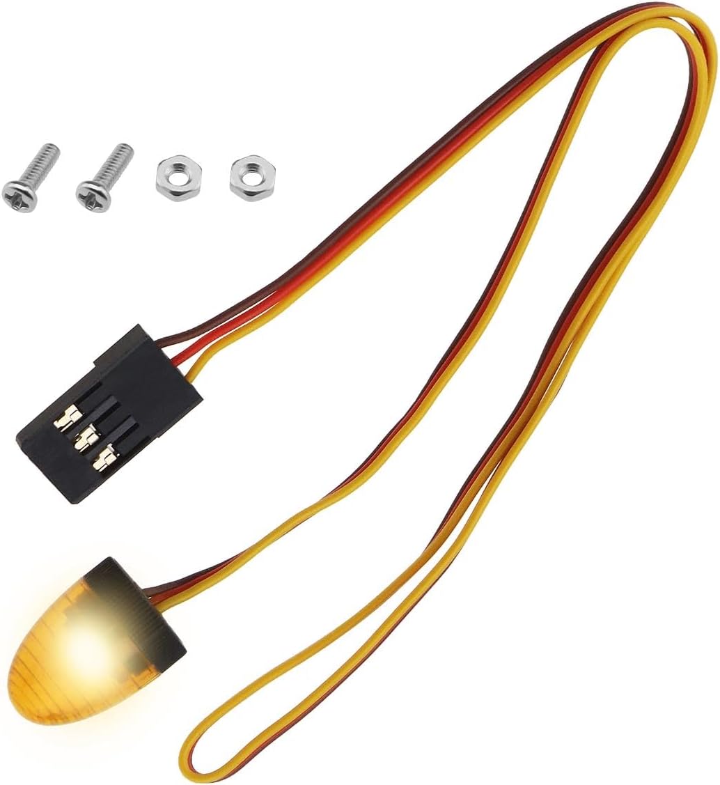 Auto Lkw Rc Led Licht Rotierende Blinklampe Beleuchtung Kompatibel Mit 1/8 1/10 1/12 Rc Modellauto Hsp Scx10 1/14 Rc Auto 11x15mm, Gelb