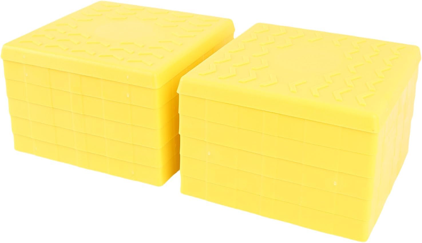 Ineinandergreifende Nivellierblöcke Für Wohnmobile, 12 Stück, Mit Tragetasche, Stapelbare Pads Für Wohnwagen Und Camper, 21,6 X 21,6 Cm, Tragkraft: 15.876 Kg