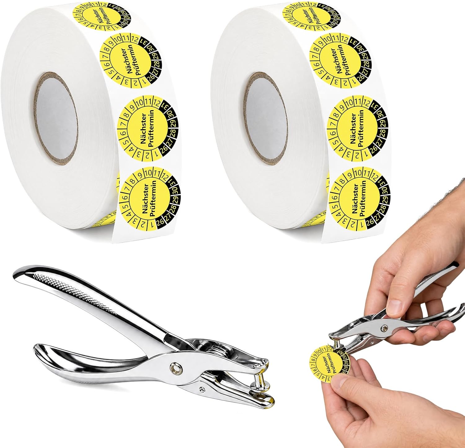 1000 Stück Perforierte Wartungsetiketten, Selbstklebende Testplatten