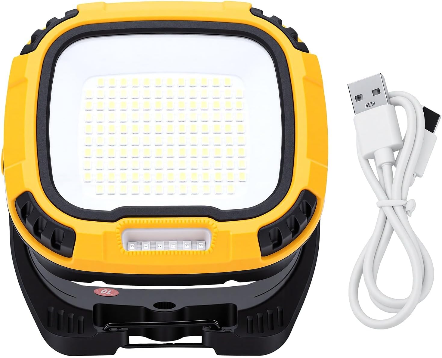 Magnetische Taschenlampe, Wiederaufladbare Arbeitsleuchte Mit 136 Leds, 4 Helligkeitsstufen, 4 Farbtemperaturen, Rotem Sos-signal, 180° Drehbar Und Wasserdicht Für Den Notfalleinsatz