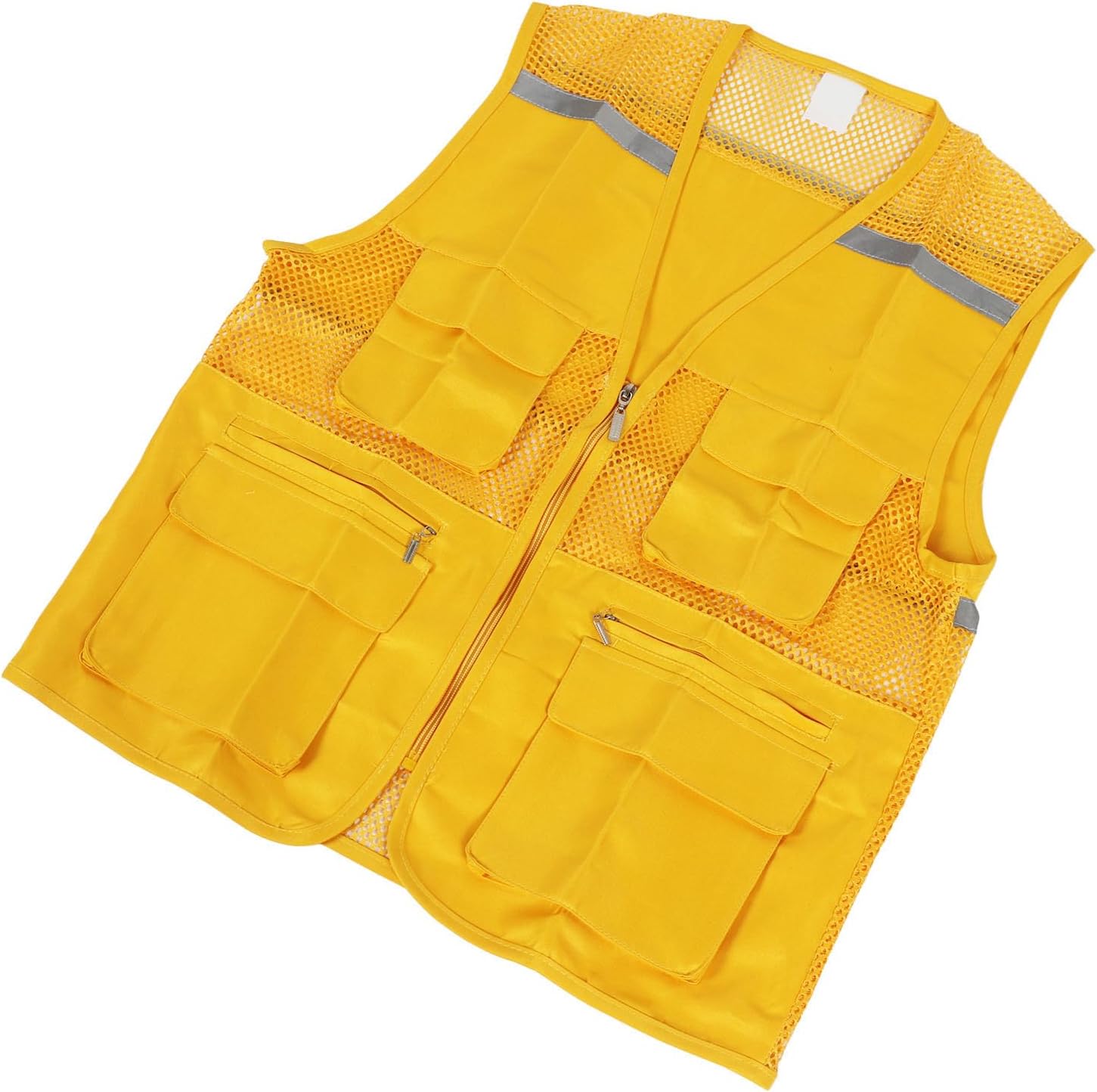 Sicherheitsweste Aus Netzgewebe, Baumwollmischung, Hohe Sichtbarkeit, Reflektierendes Design, Mehrere Taschen Für Freiwillige Helfer Und Sicherheitspersonal, Xl (stil 1m)