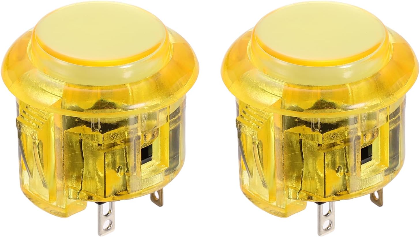 Led-drucktaster Für Arcade-automaten (24 Mm), Gelb Beleuchtet