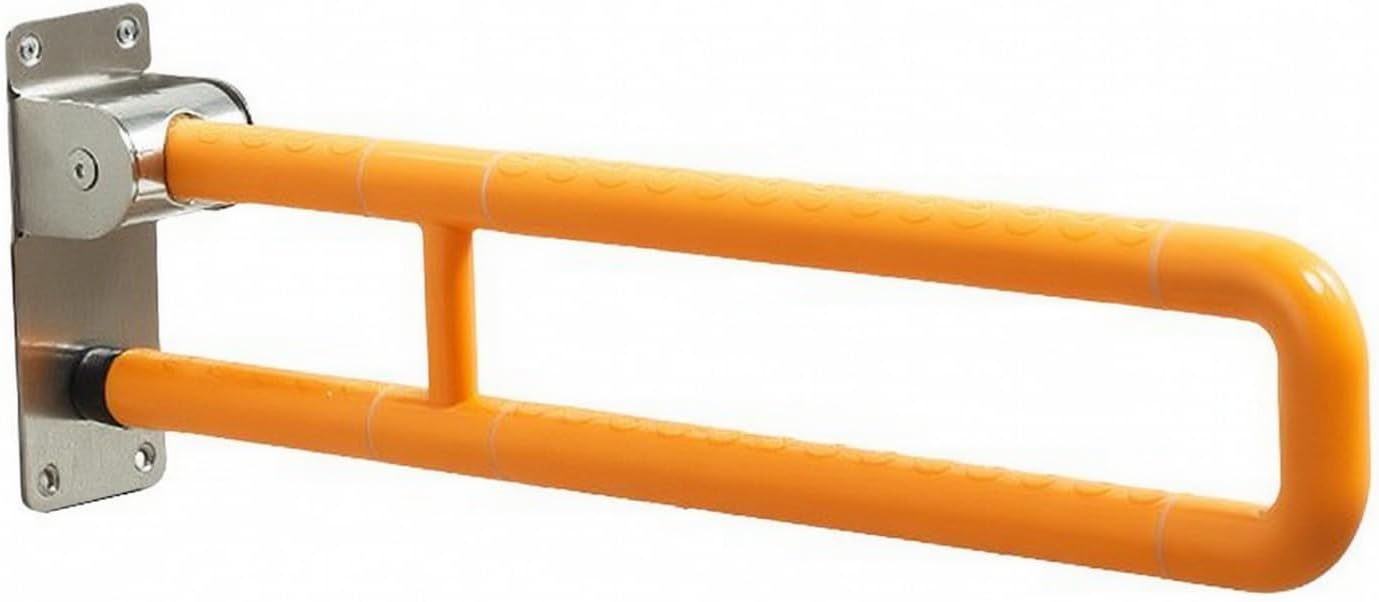 Klappbarer Toilettenhaltegriff, Gelb, 700 Mm – Ohne Bein