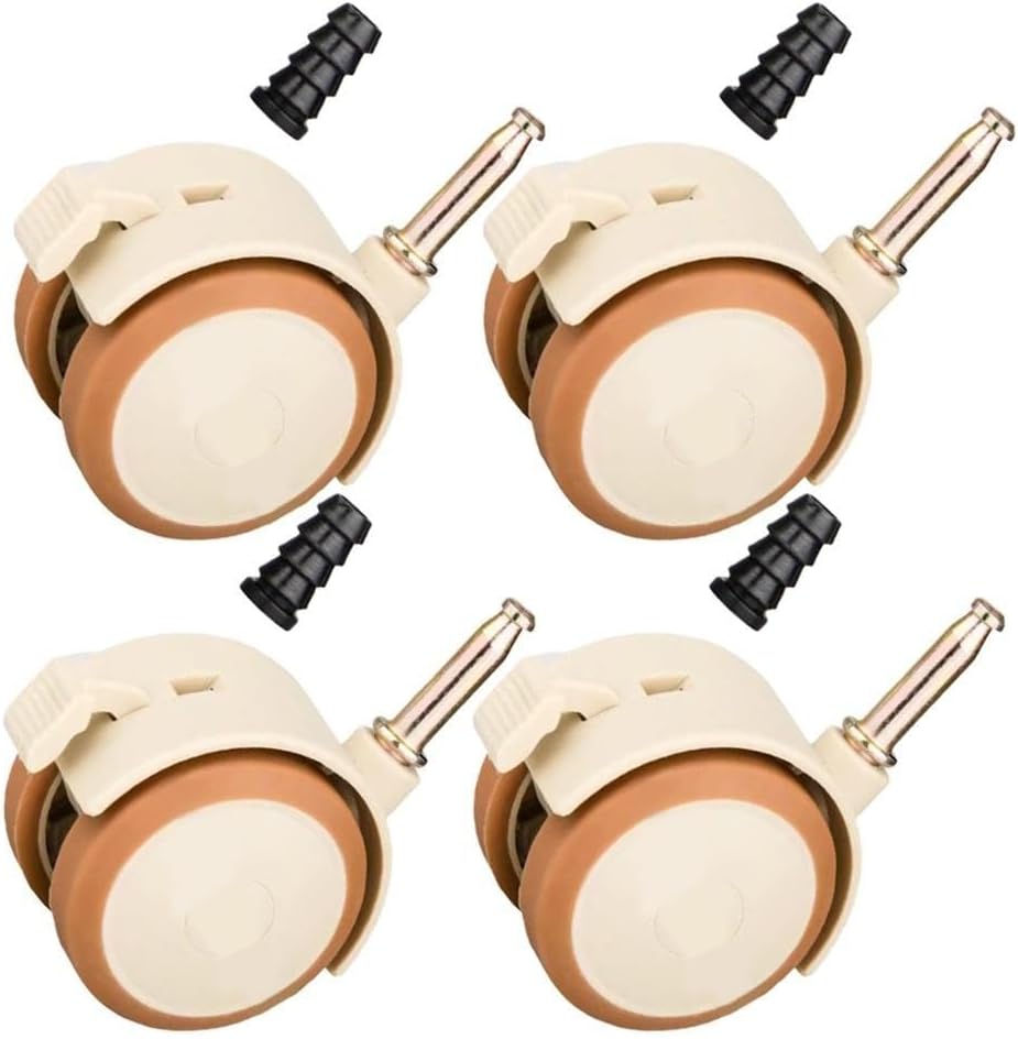 Set Mit 4 Schwenkbaren Möbelrollen Mit Gummibremse