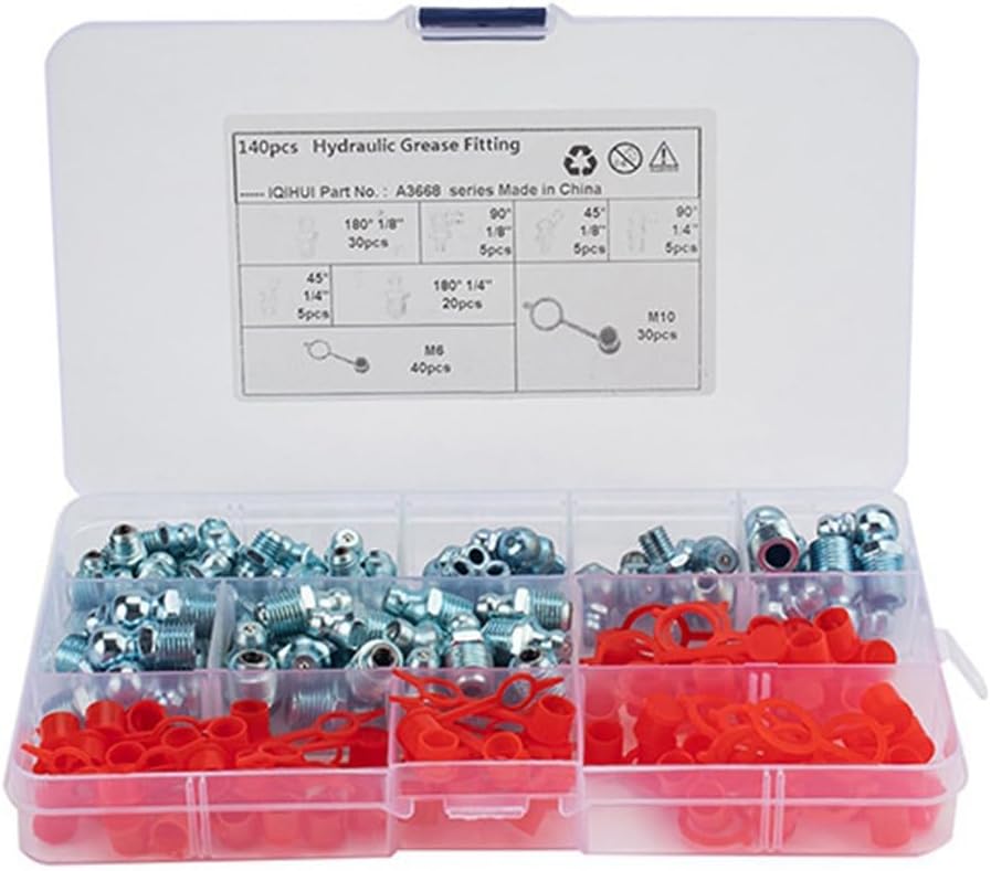 Packung Mit 140 Geraden Schmiernippeln Für Zerk-hydraulikschmiernippel, Einfach Zu Montieren Und Zu Verwenden
