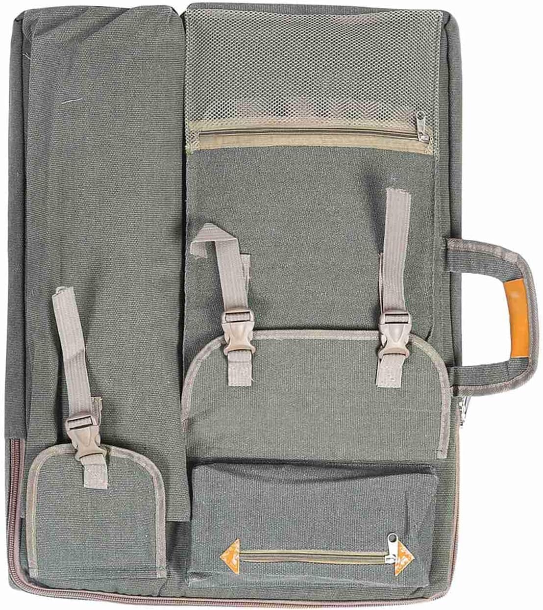 Tragbare Künstlertasche – Große Multifunktionale Canvas-tasche Für Skizzenbrett (rauchgrau)