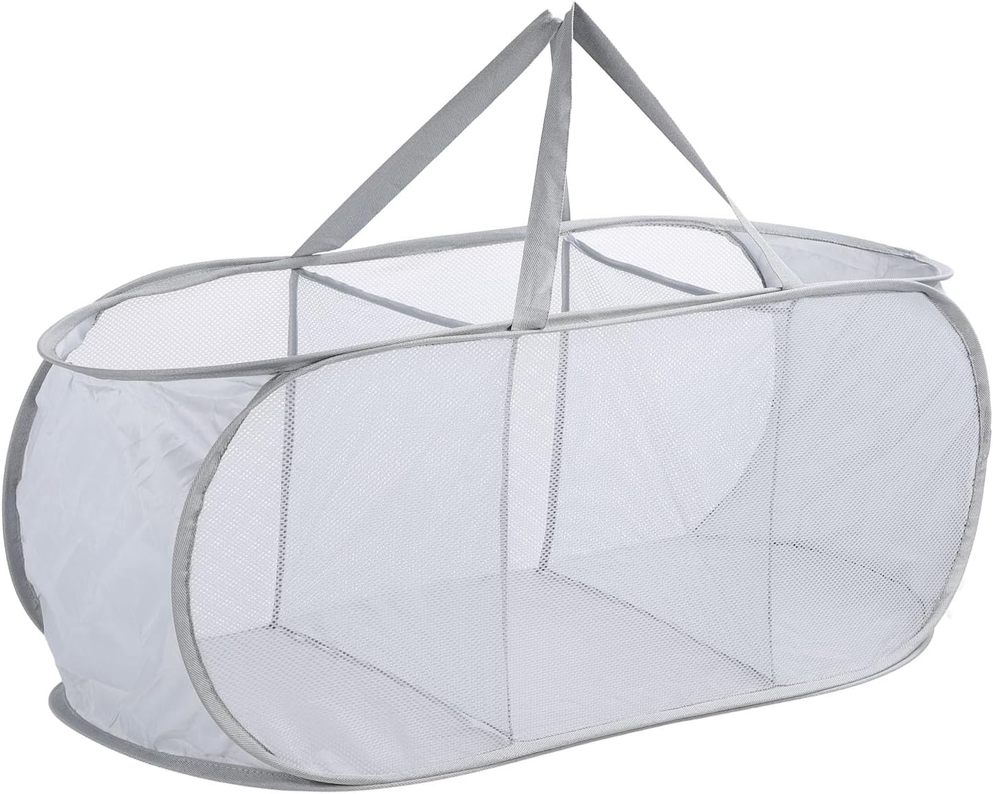 Dreiteiliger, Faltbarer Wäschekorb Aus Oxford-gewebe, Robuste Ausführung, Ideal Für Badezimmer Und Studentenwohnheim (grau)